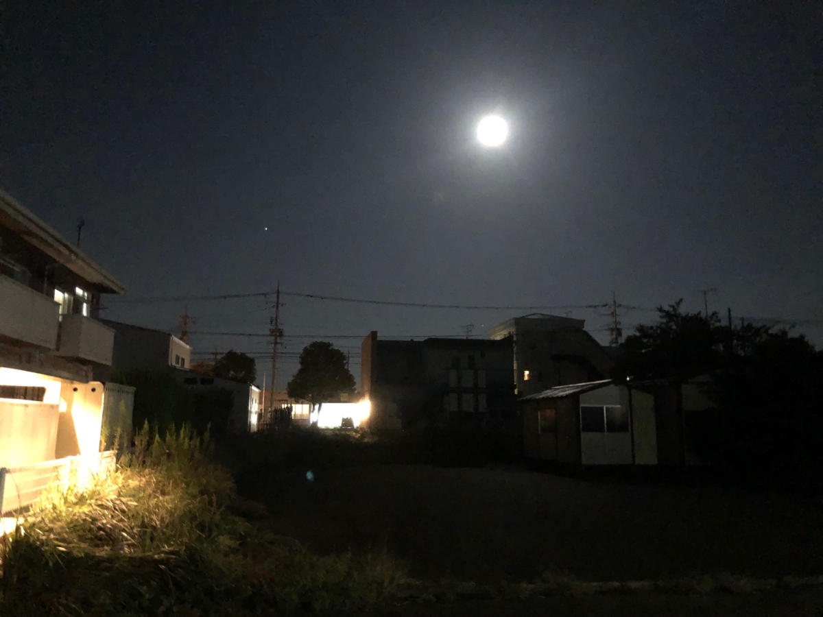 （10/1晩、出雲市天神町にて）